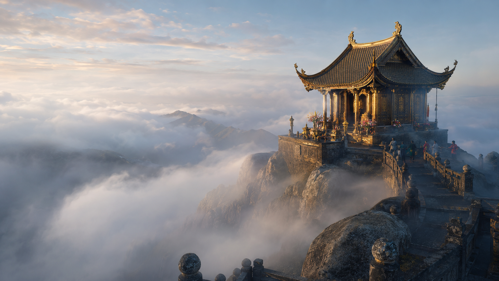 chùa Đồng trên đỉnh Yên Tử trong sương